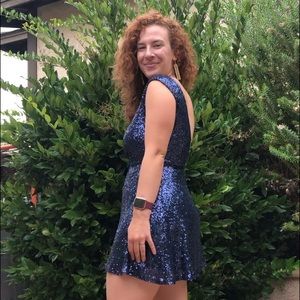 Sparkly blue dress from Tobi in size M